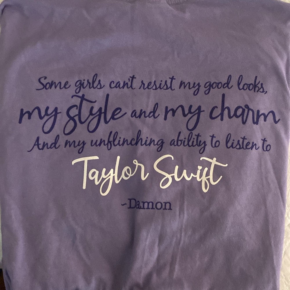 Vampire Diaries/Damon quote/Taylor Swift XL 100% cotton tshirt. New without tags